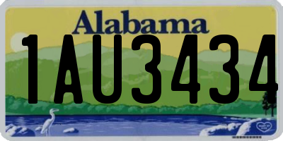 AL license plate 1AU3434