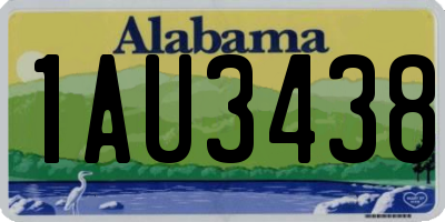 AL license plate 1AU3438