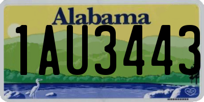 AL license plate 1AU3443