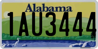 AL license plate 1AU3444