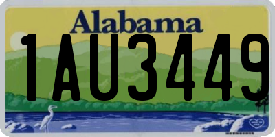 AL license plate 1AU3449