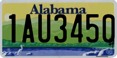 AL license plate 1AU3450