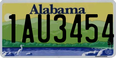 AL license plate 1AU3454