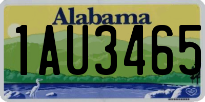 AL license plate 1AU3465