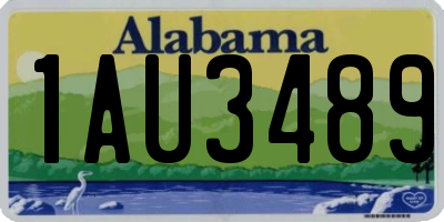 AL license plate 1AU3489
