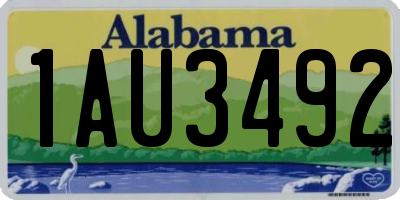 AL license plate 1AU3492