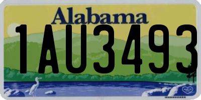 AL license plate 1AU3493