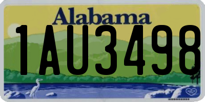 AL license plate 1AU3498