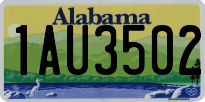 AL license plate 1AU3502