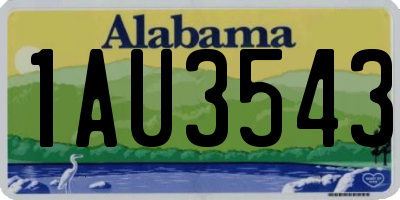 AL license plate 1AU3543