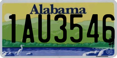 AL license plate 1AU3546