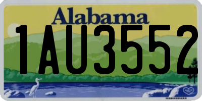 AL license plate 1AU3552