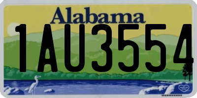 AL license plate 1AU3554