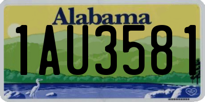 AL license plate 1AU3581