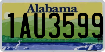 AL license plate 1AU3599