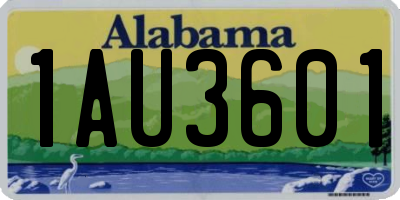 AL license plate 1AU3601