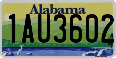 AL license plate 1AU3602