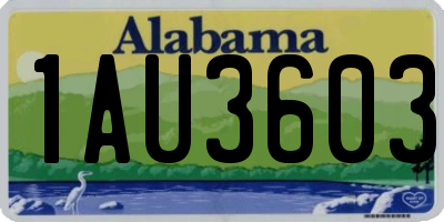 AL license plate 1AU3603