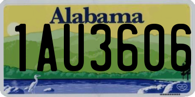 AL license plate 1AU3606