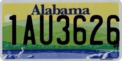AL license plate 1AU3626