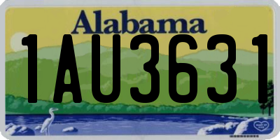 AL license plate 1AU3631
