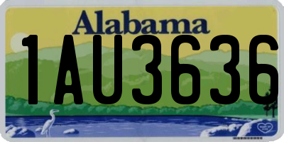 AL license plate 1AU3636