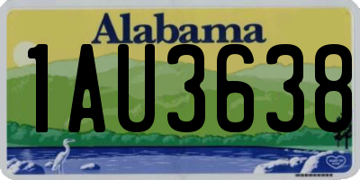 AL license plate 1AU3638
