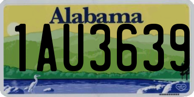 AL license plate 1AU3639