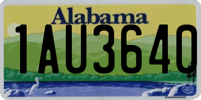 AL license plate 1AU3640