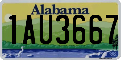 AL license plate 1AU3667