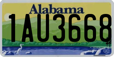 AL license plate 1AU3668