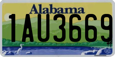 AL license plate 1AU3669