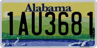 AL license plate 1AU3681