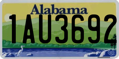 AL license plate 1AU3692