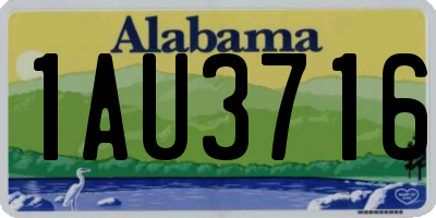 AL license plate 1AU3716