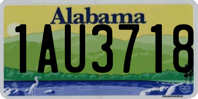 AL license plate 1AU3718