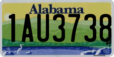 AL license plate 1AU3738