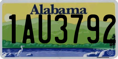 AL license plate 1AU3792