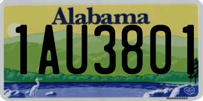 AL license plate 1AU3801