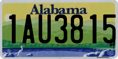 AL license plate 1AU3815