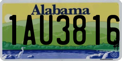 AL license plate 1AU3816