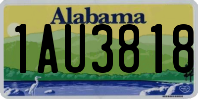 AL license plate 1AU3818