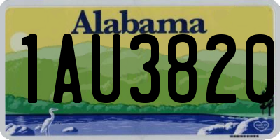 AL license plate 1AU3820