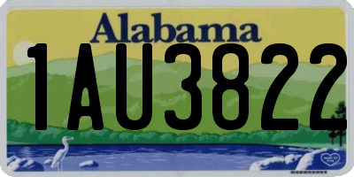 AL license plate 1AU3822
