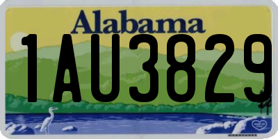 AL license plate 1AU3829