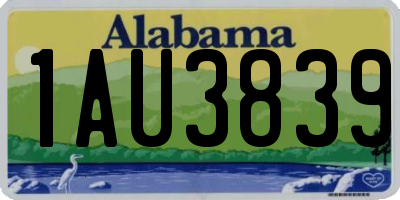 AL license plate 1AU3839