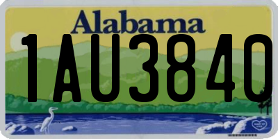 AL license plate 1AU3840