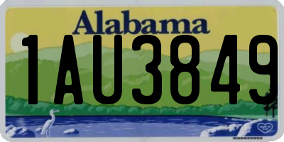 AL license plate 1AU3849