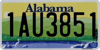 AL license plate 1AU3851