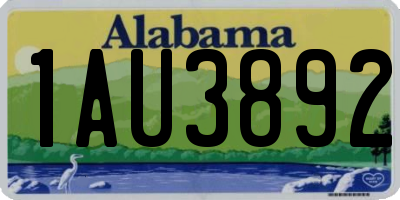 AL license plate 1AU3892